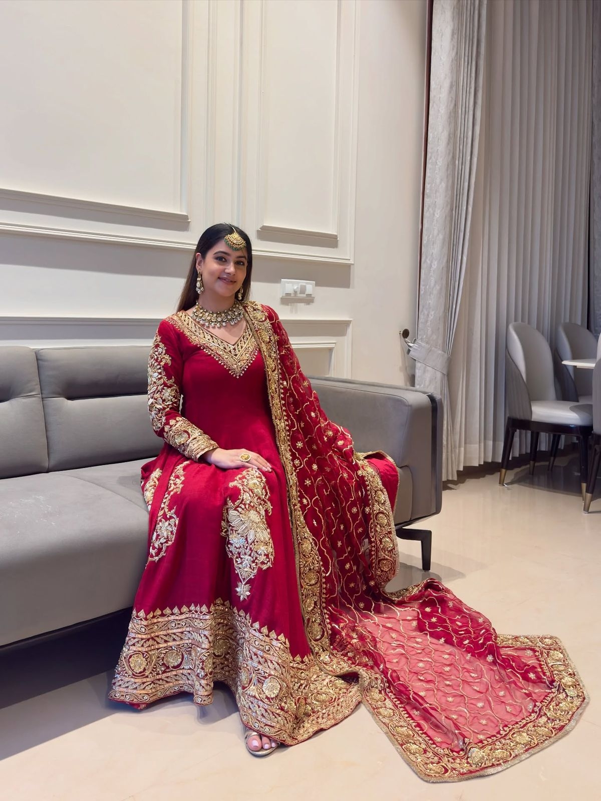 Step into effortless Foux Gorgette wholesale suit in surat