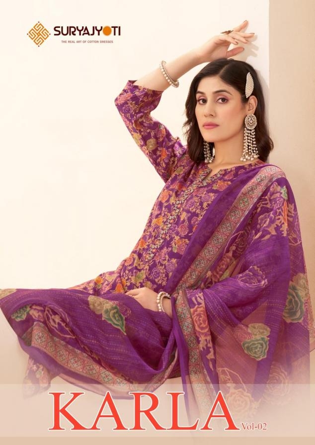 suryajyoti karla vol 2 series 1001-1010 modal silk wholesale suit in surat 