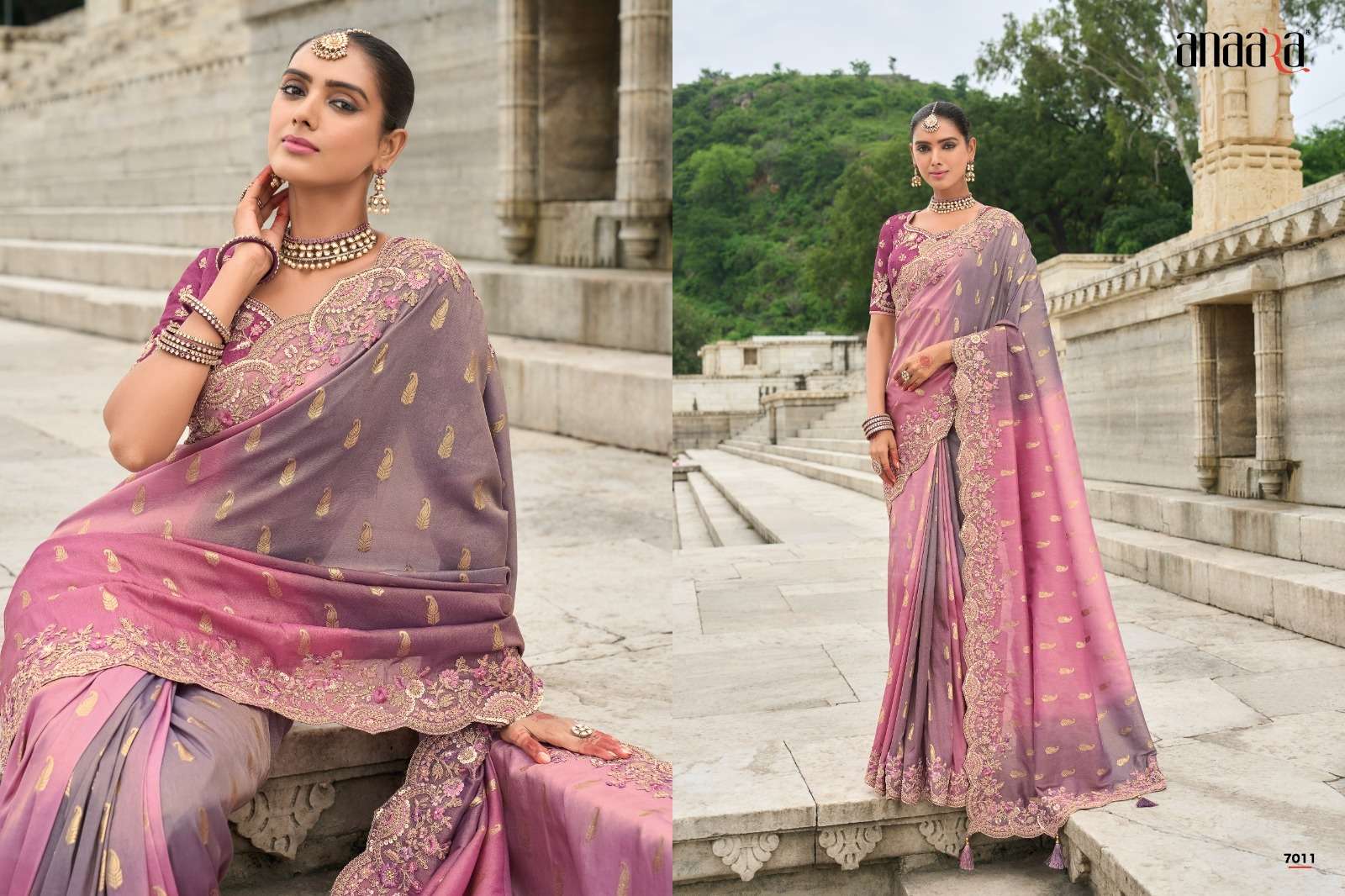 Tathastu Anaara 7000 Hits Silk With Beutifull Zari Butti weaving saree wholesale in surat
