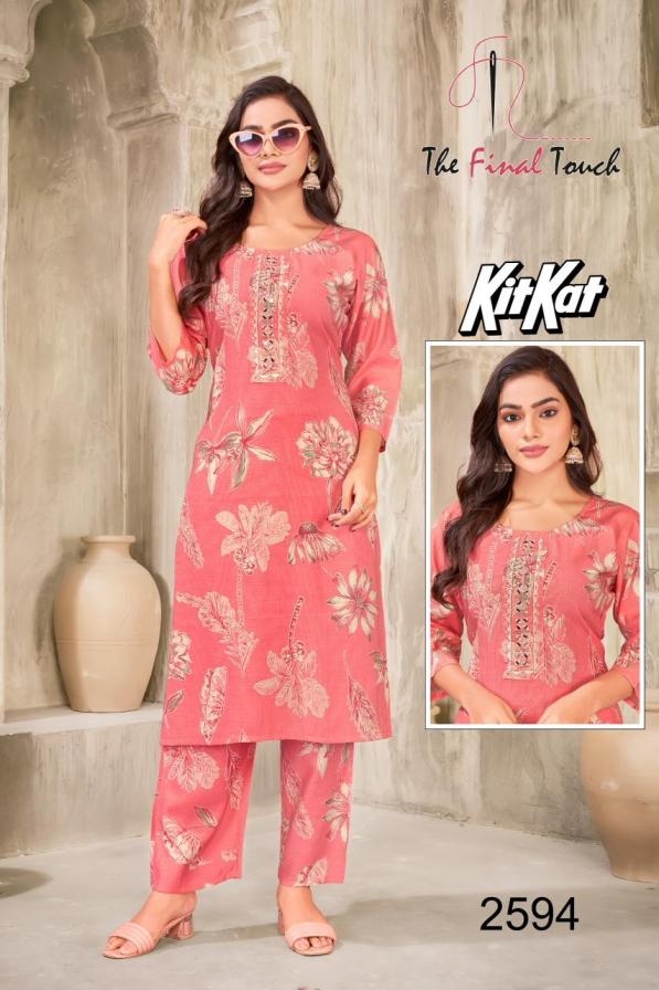 the final touch kitkat PREMIUM VETICAN PRINT kurti with bottom