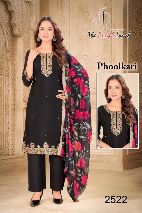 the final touch phoolkari series 2520-2525 mul chanderi wholesale suit 