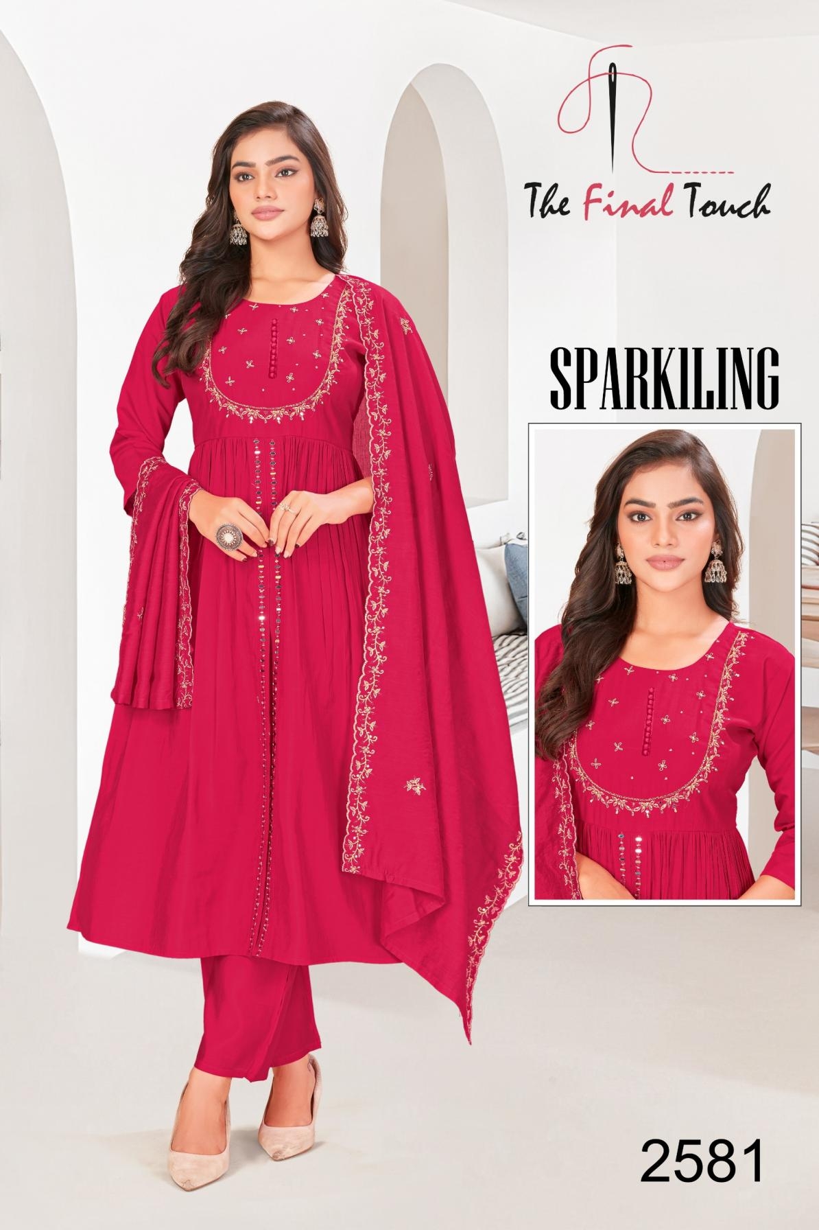 the final touch sparkiling series 2581-2586 roman handwork readymade suit