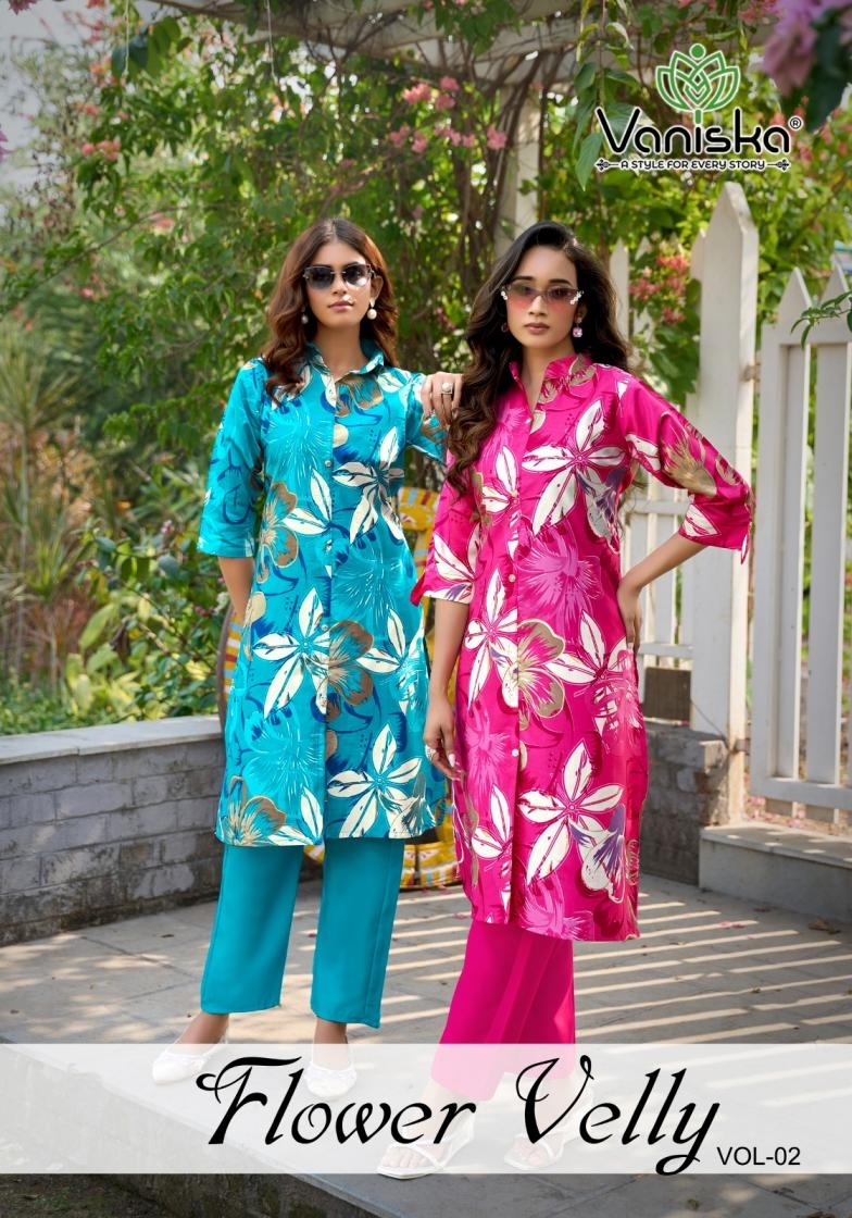 vaniska colourpix flower velly vol 2 series 2001-2008 Vatikan wholesale kurti with bottom