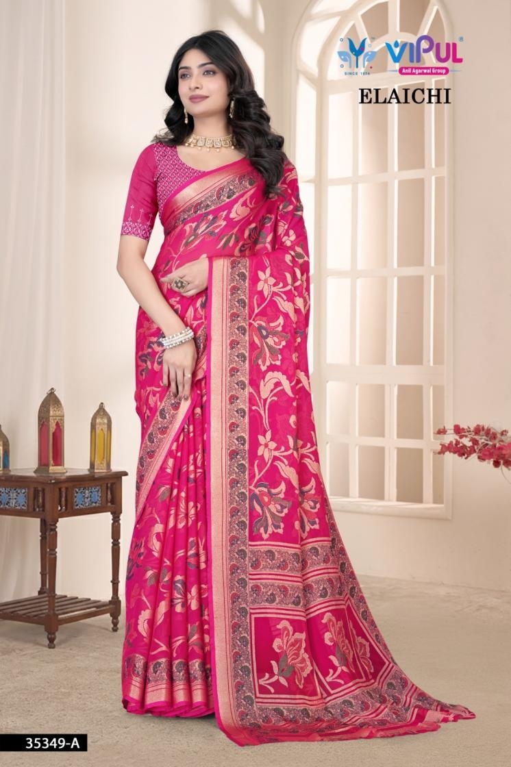 vipul elaichi 35349 colours unique brasso sarees