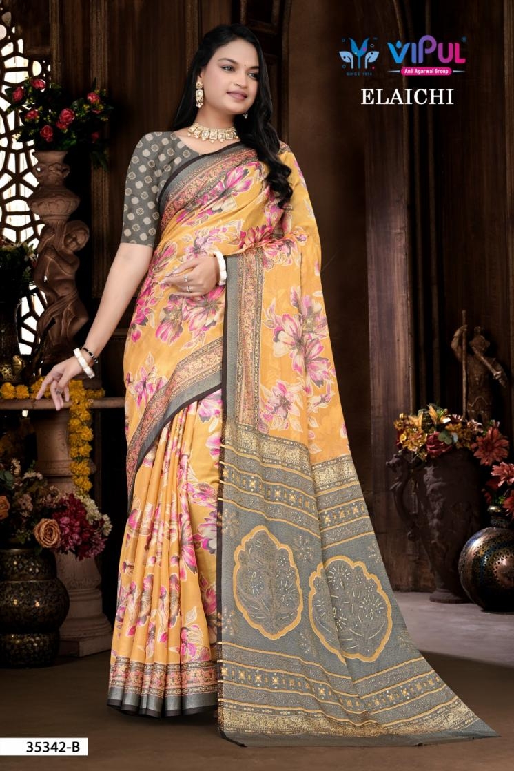 vipul elaichi brasso shop trendy wholesale sarees only in surat
