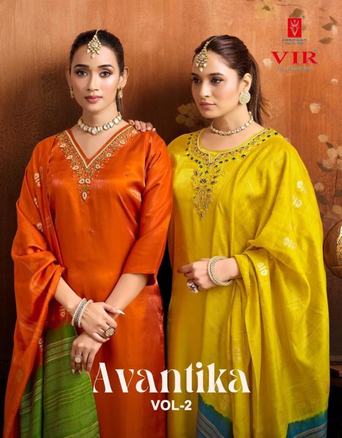 vir avantika vol 2 series 2001-2008 glass roman wholesale readymade suit in surat