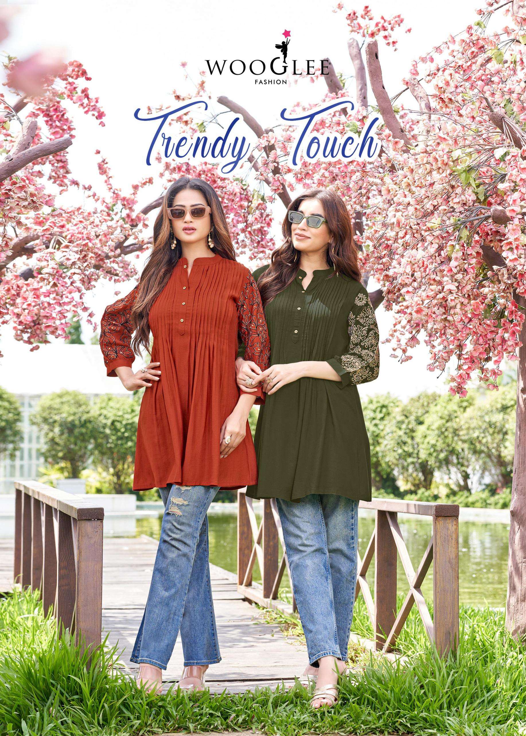 wooglee trendy touch series 2001-2006 Rayon Slub wholesale kurti 
