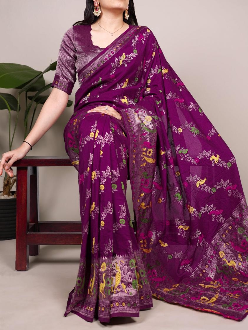 ynf7907 naylon weaving work saree at best rates