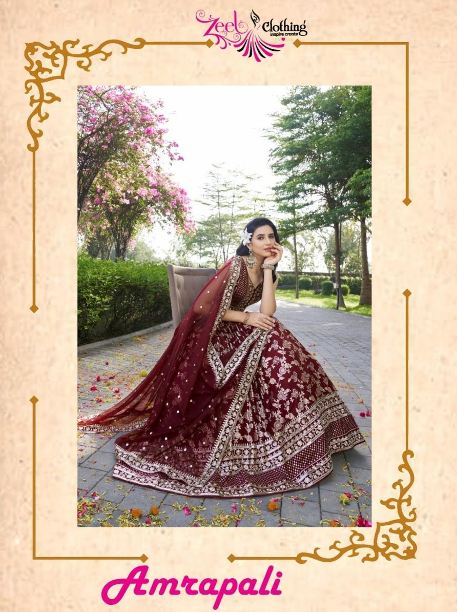 zeel clothing amrapali dola silk jacquard wholesale lehenga 