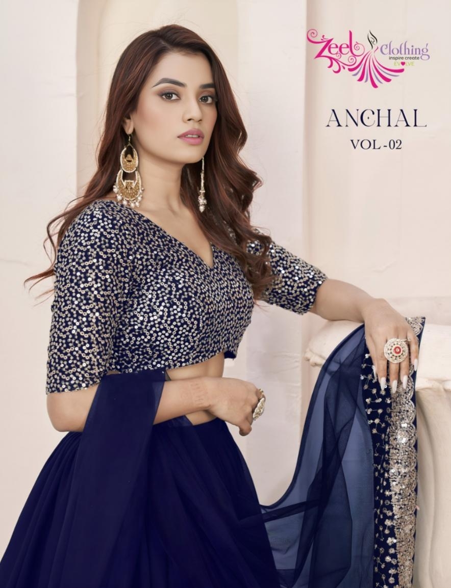 zeel clothing anchal vol 2 series 5066 Georgette wholesale lehenga
