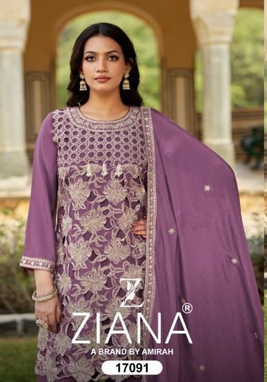 ziana 17091 chinon silk wholesale readymade suit in surat