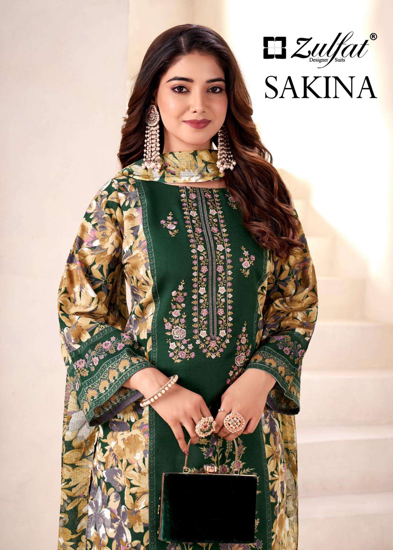 zulfat sakina series 710001-710004  jam cotton wholesale readymade suit 