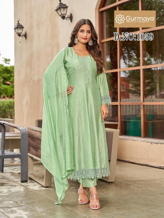 aanchi gurmaya 1058-1059 vichitra silk wholesale readymade suit 