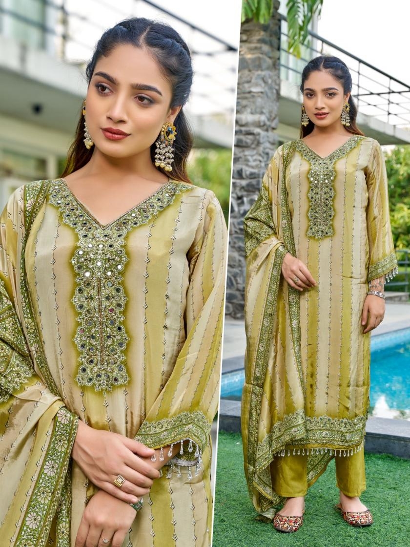 aanchi gurmaya 1748 pure crape readymade suit 