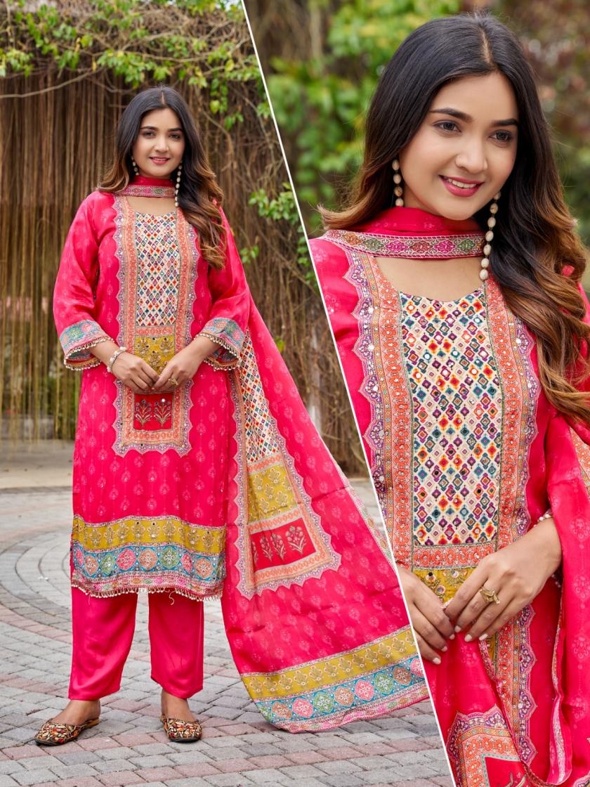 aanchi gurmaya 1749 pure crape readymade suit 