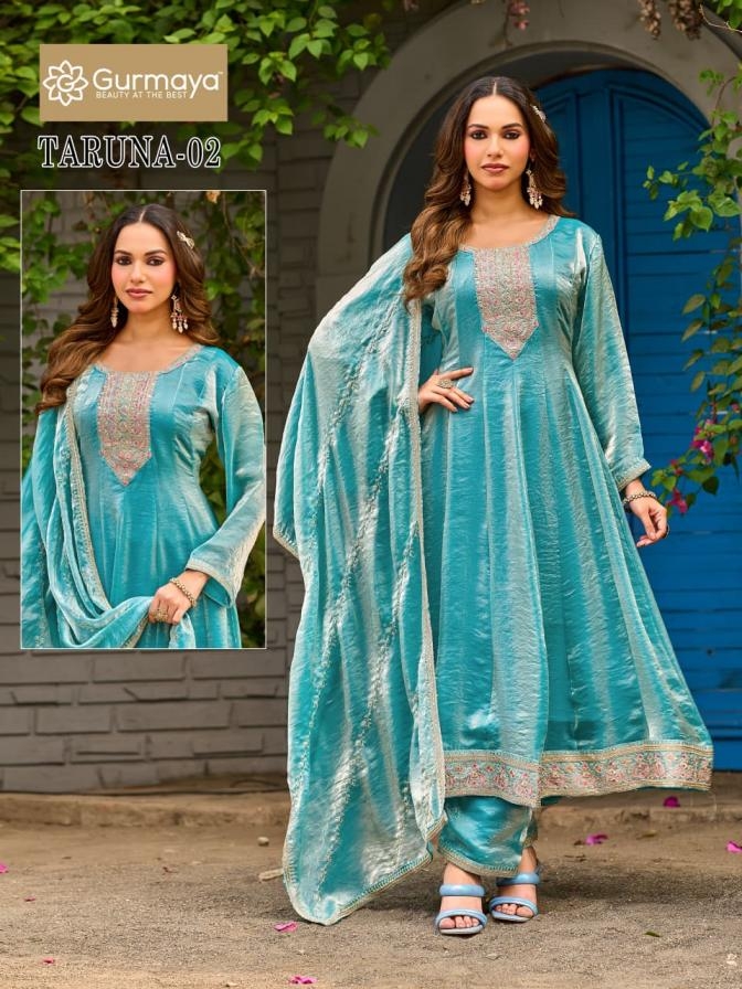 aanchi gurmaya truna series 01-02 vichitra silk readymade suit