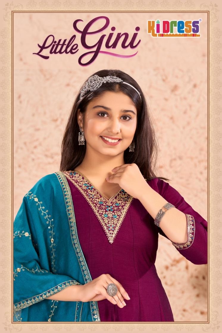 aanchi little gini series 101-102 VICHITRA SILK readymade suit