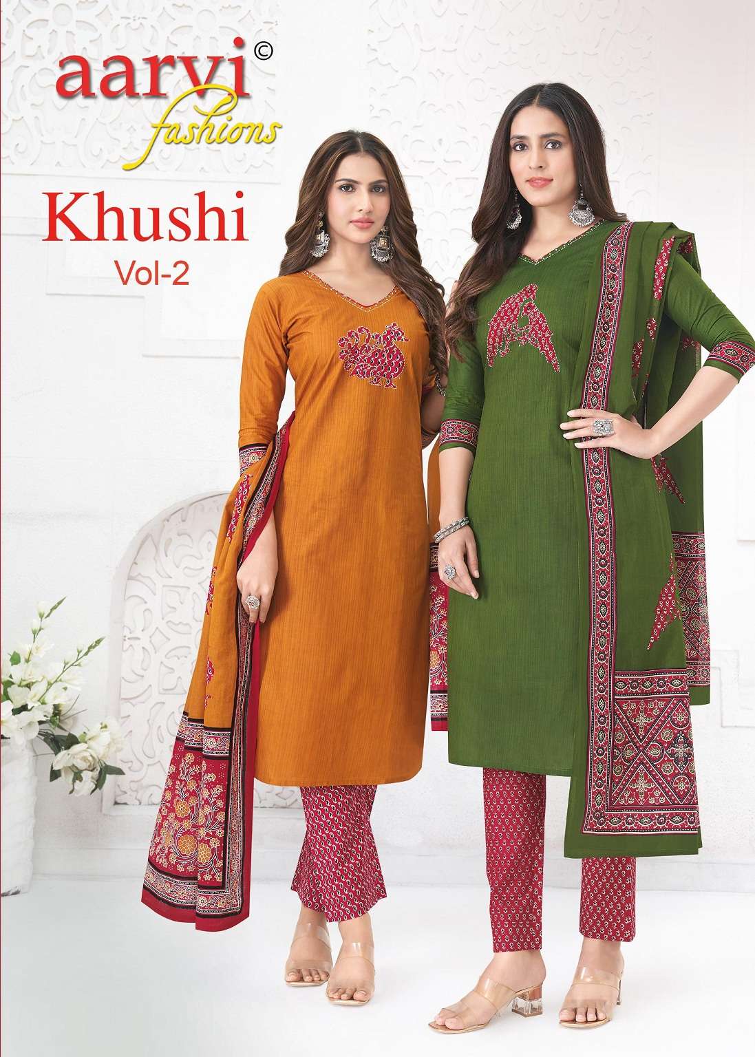 Aarvi Khushi Vol-2 series 755-7582 Cotton readymade suit 