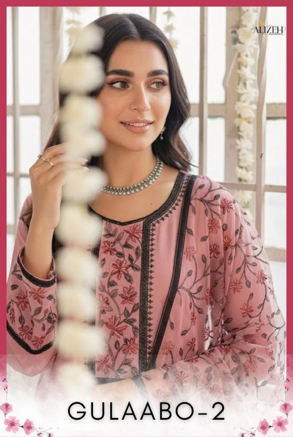 alizeh gulaabo vol 2 series 7026-7029 GEORGETTE wholesale readymade suit