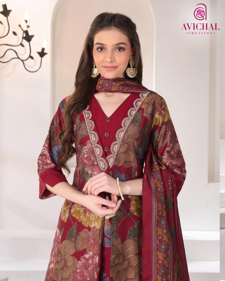 avichal creation 1092 Vertican Print readymade anarkali suit
