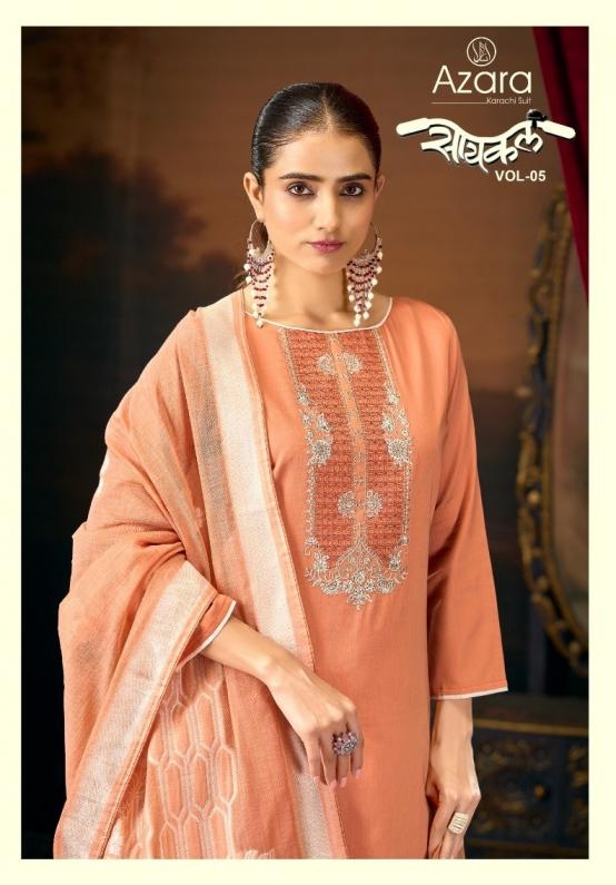 azara radhika fashion cycle vol 5 series 99001-99006Jam cotton wholesale suit