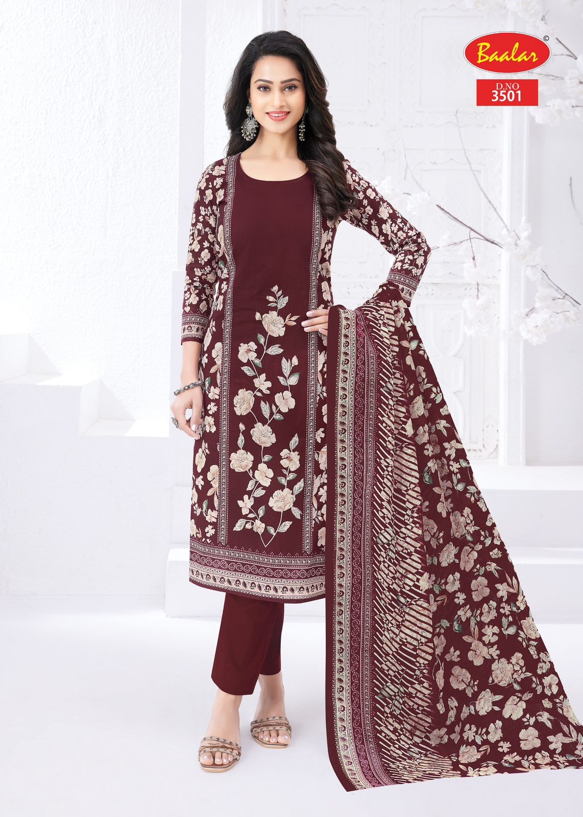 Baalar Zaara Vol-35 series 3501-3522 Heavy Cotton wholesale suit 