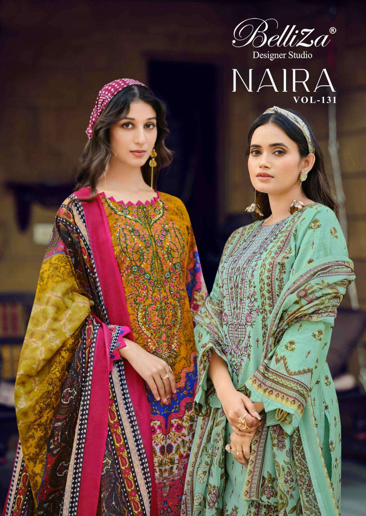 belliza naira vol 131 series 950001-950008 cotton readymade suit 