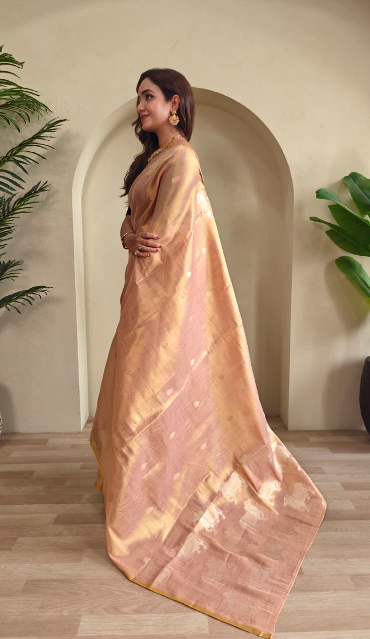 BT-53 Kamdhenu PREMIUM ZARI TISSUE WEAVING SAREES 