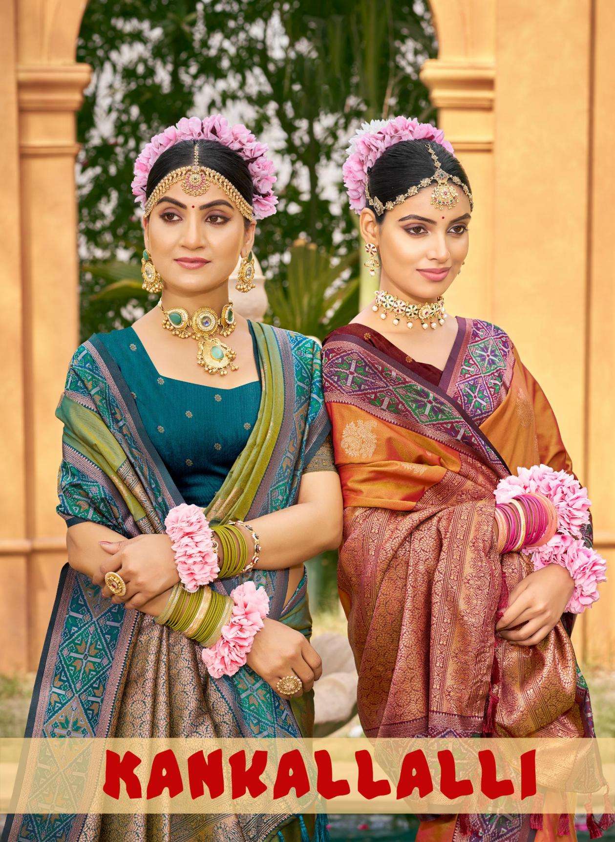 Bunawat Kankallalli series 1001-1006 soft silk wholesale saree