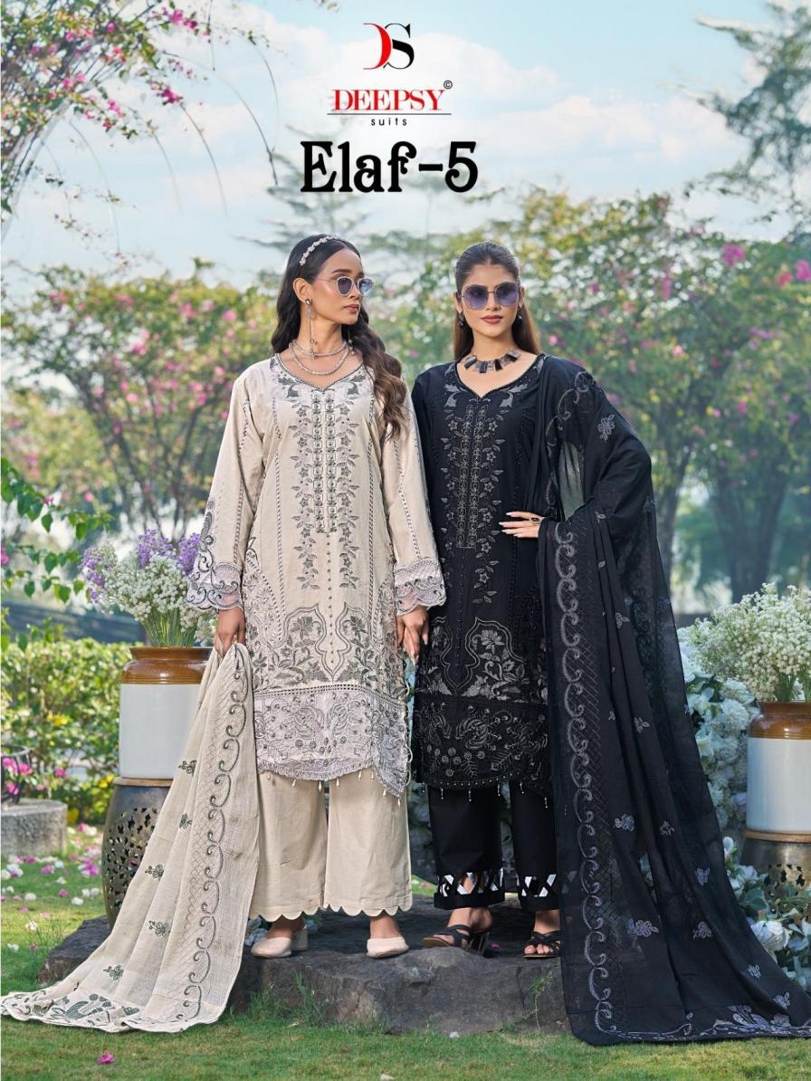 deepsy suit elaf vol 5 series 1001-1006 cotton pakistani suits 
