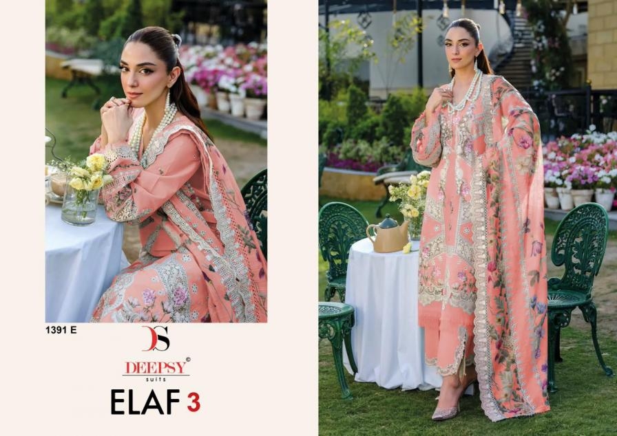 deepsy suits elaf vol 3 1391 cotton wholesale pakistani suit