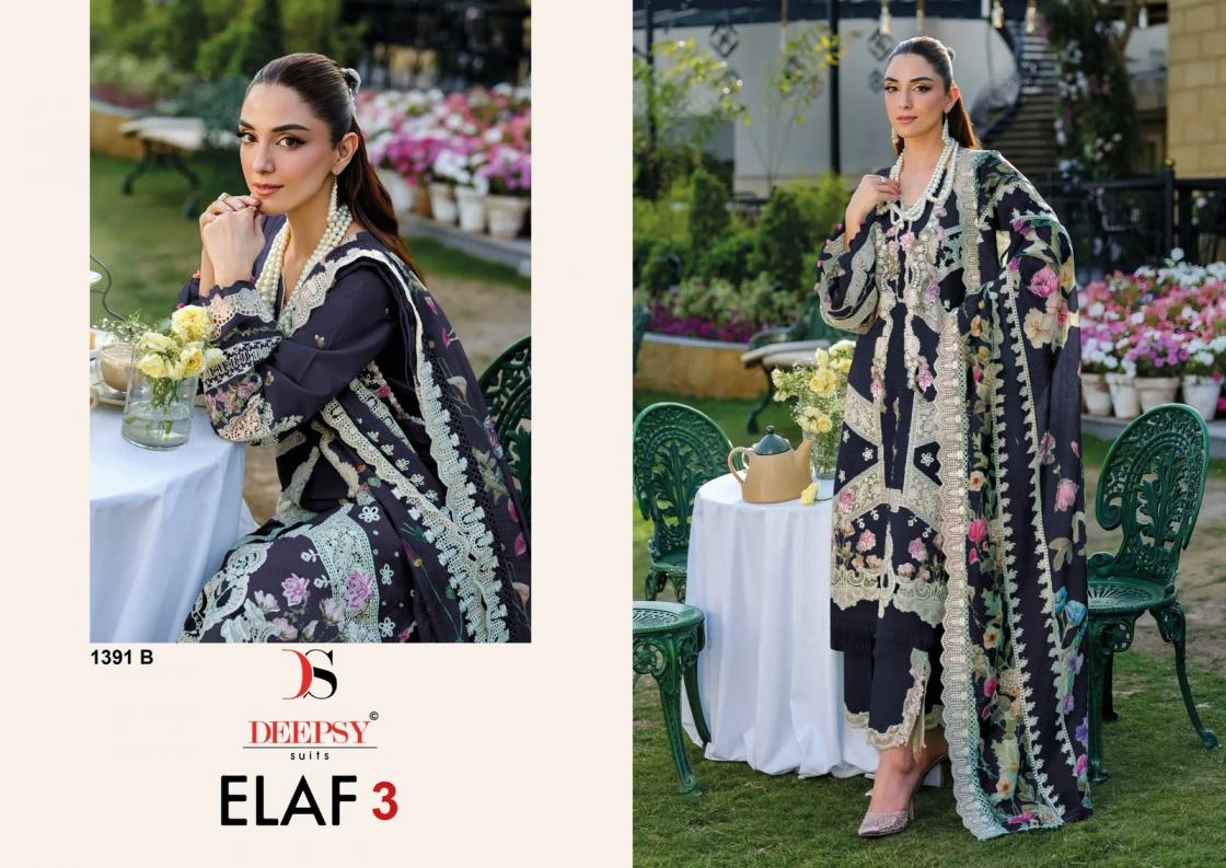 deepsy suits elaf vol 3 series 1391 A to D  cotton modern pakistani suits