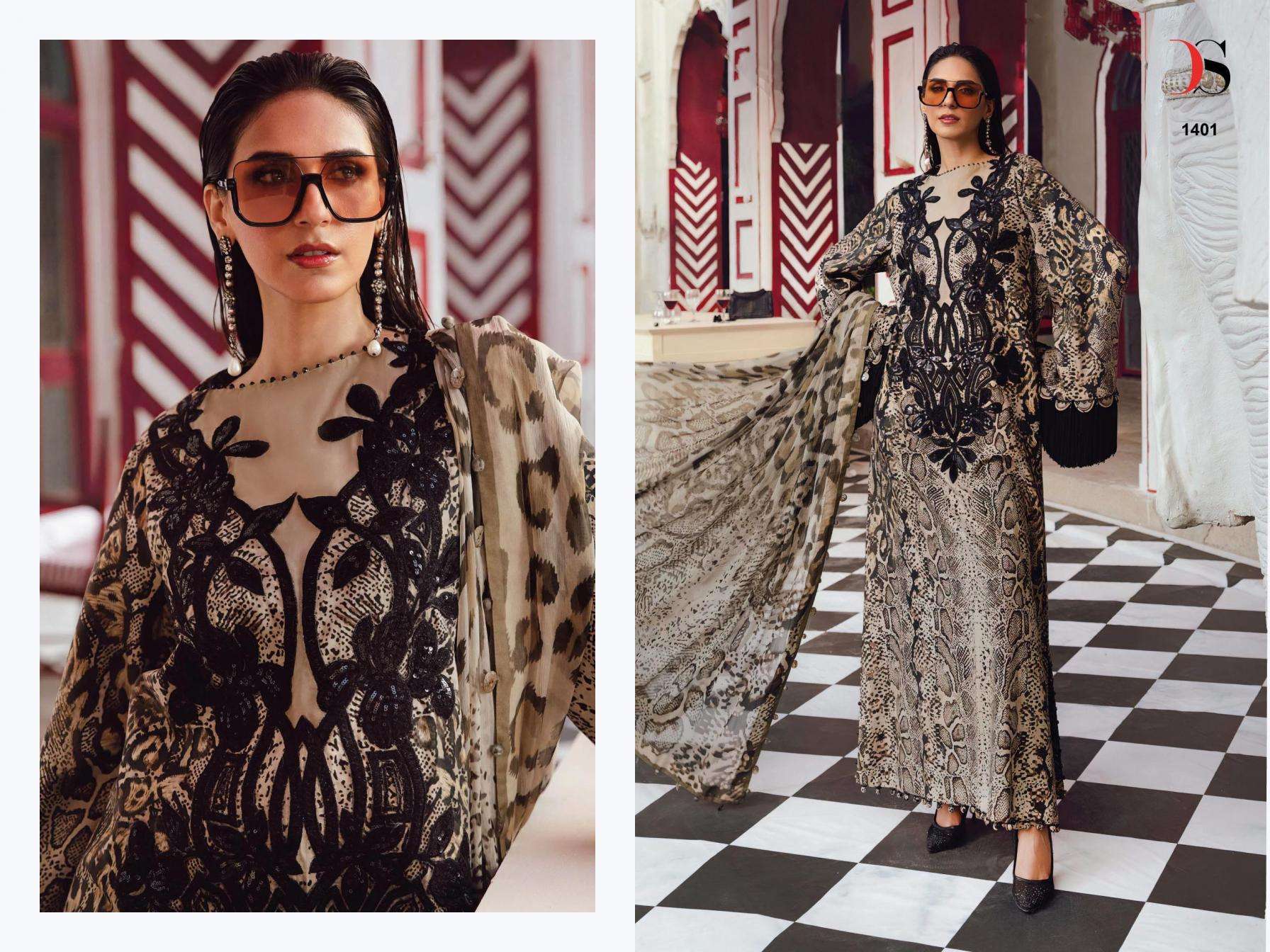 deepsy suits maria b mprint 25 vol 4 series 1401-1402 cotton wholesale suit