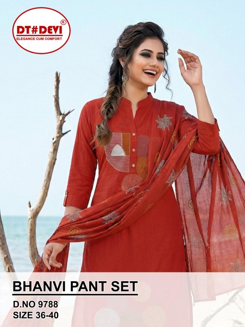 Dt devi bhanvi 9788 dabu cotton wholesale readymade suit