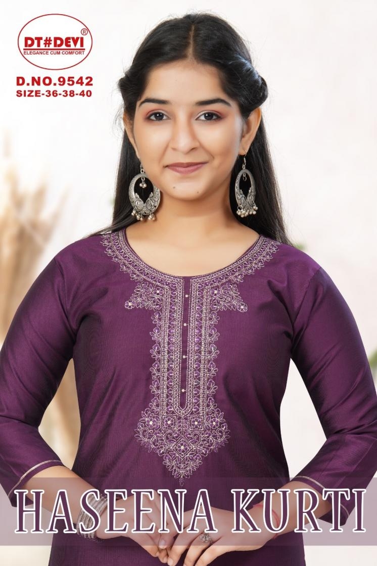 dt devi haseena 9542 gadwal silk wholesale kurti