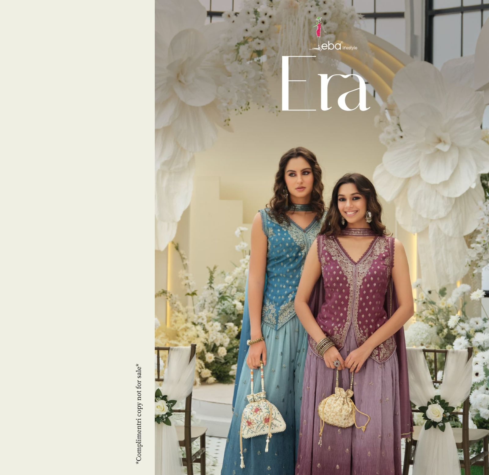 eba lifestyle era series 2364-2365 Pure viscose with embroidery readymade suit 