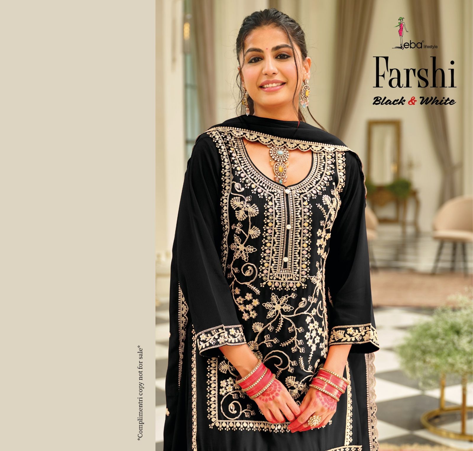 eba lifestyle farshi black & white series 201-202 hevey Chinon readymade suit