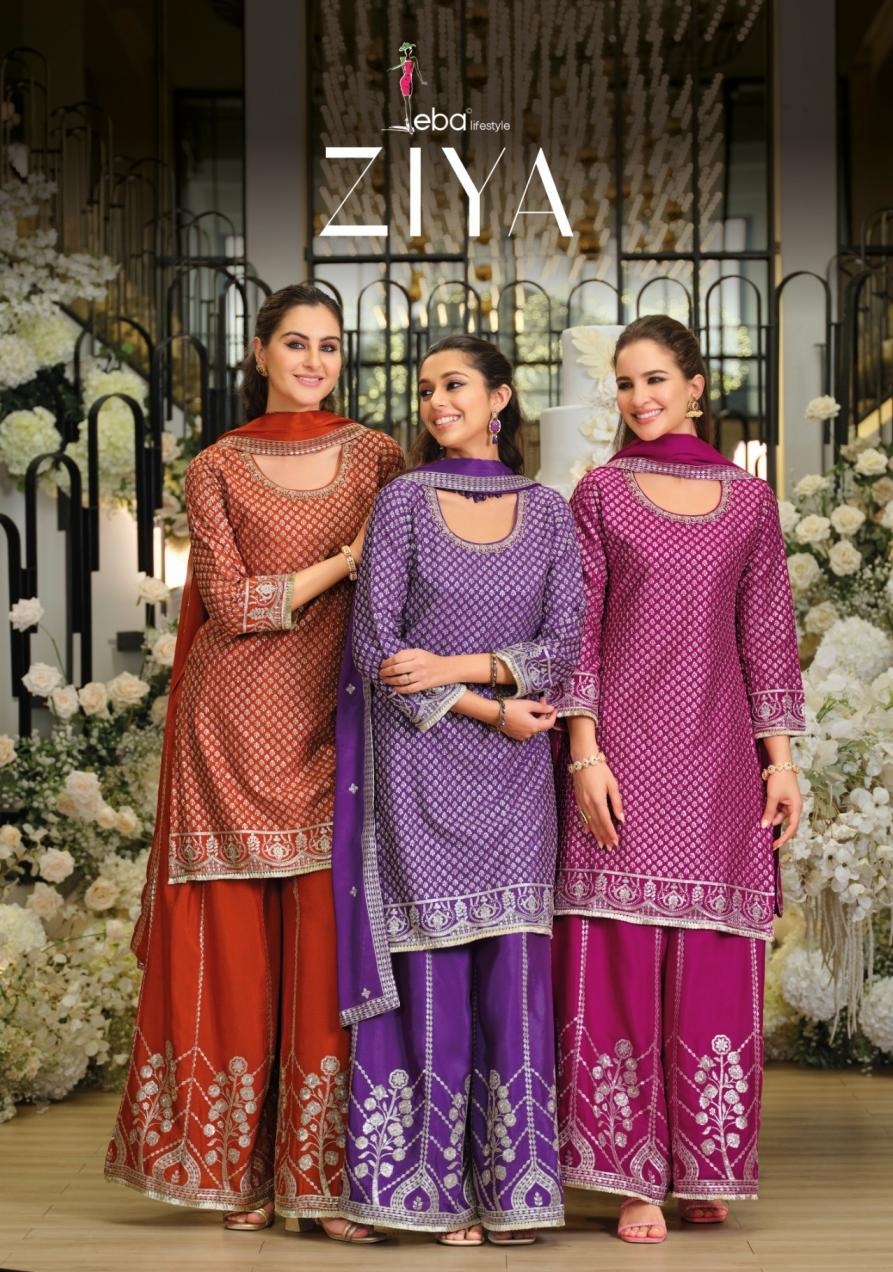 eba lifestyle ziya series 2310-2312 chinon readymade suit 