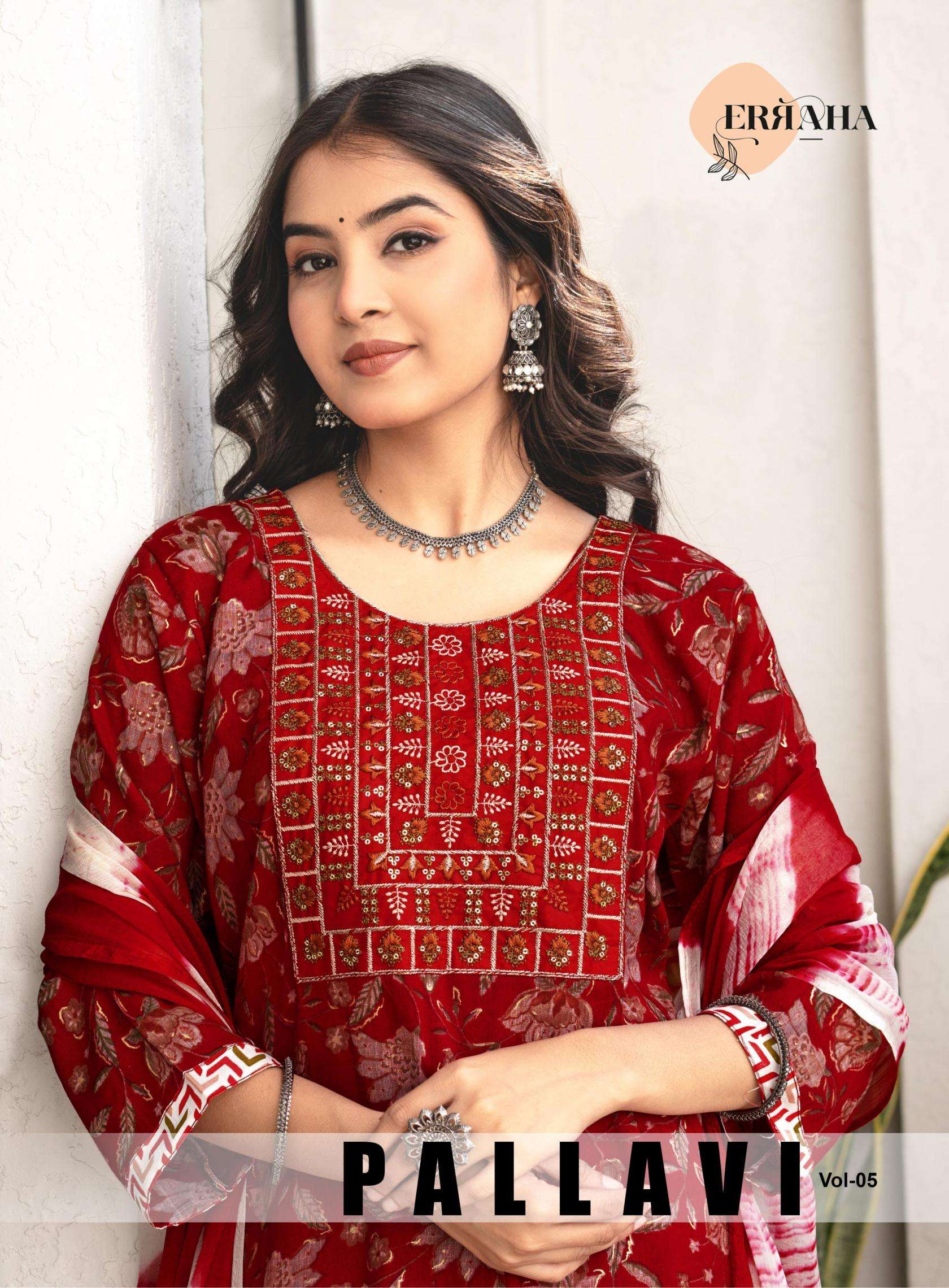erraha pallavi vol 5 series 141-148 rayon capsule readymade suit 