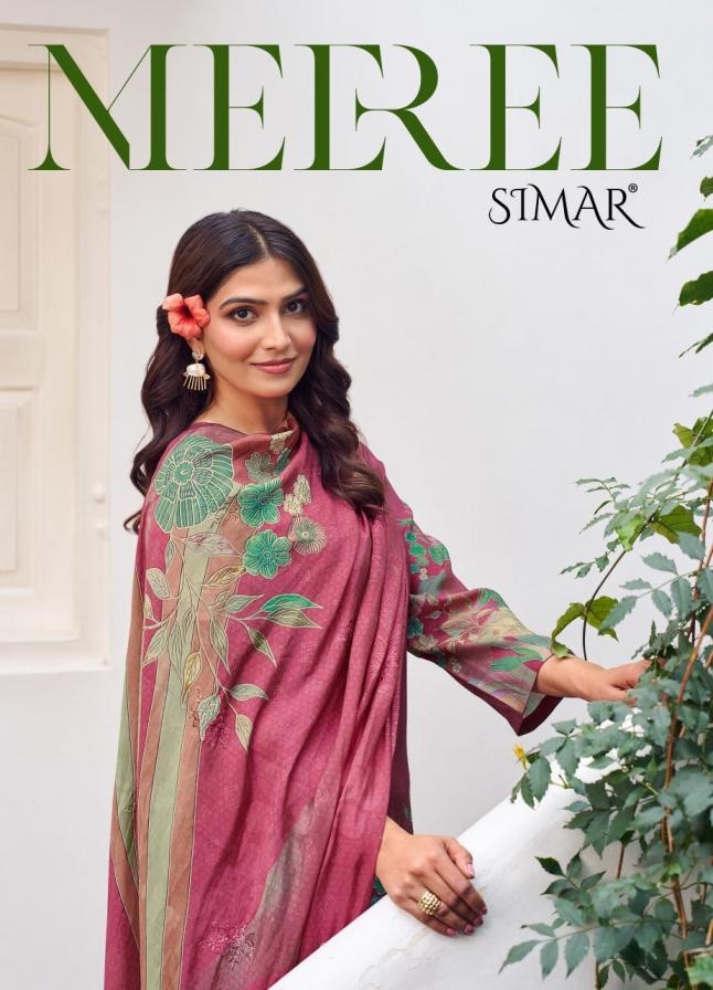 glossy simar meeree series 7092 modal muslin wholesale suit