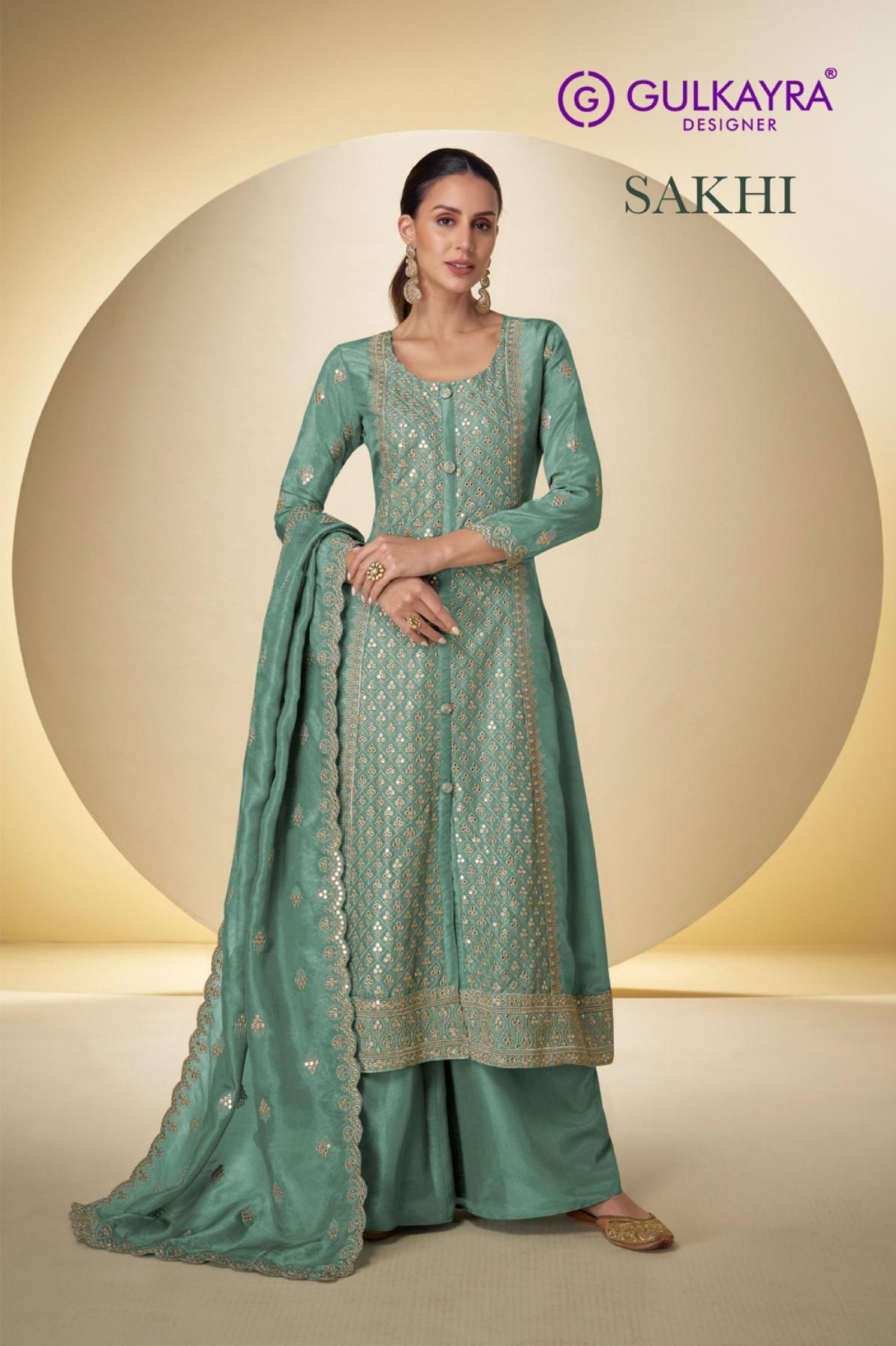 gulkayra designer sakhi series 7651 simar silk readymade suit