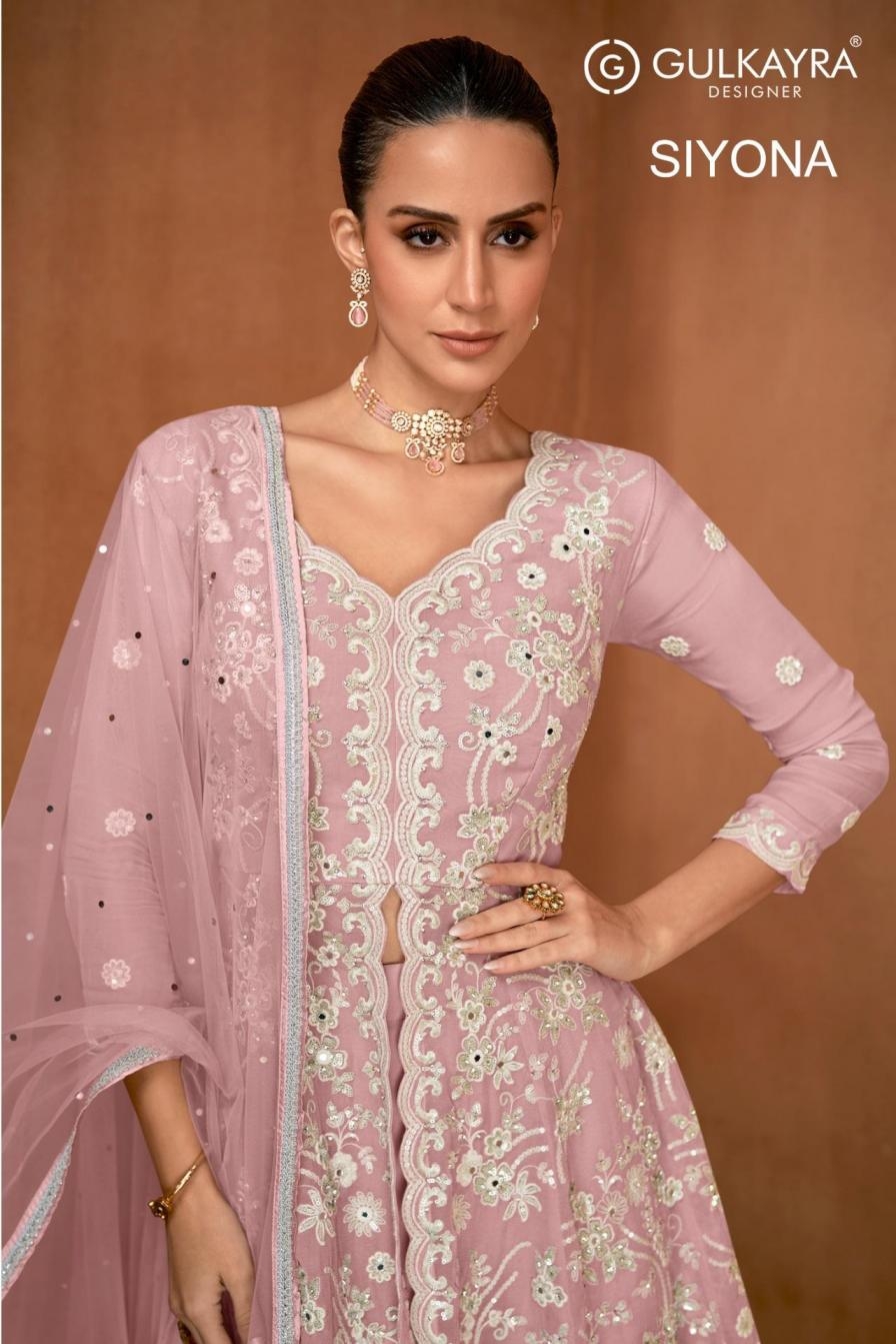 gulkayra designer siyona series 7553 georgette wholesale suit