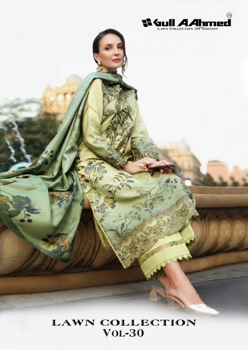 gull aahmed lawn collection vol 30 series 239-244 pure cambridge wholesale suit 