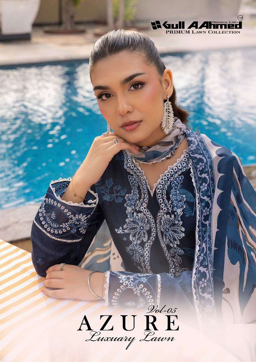 Gullahmed Azure Vol-5 series 5001-5006 Pure Cambric Cotton wholesale suit 