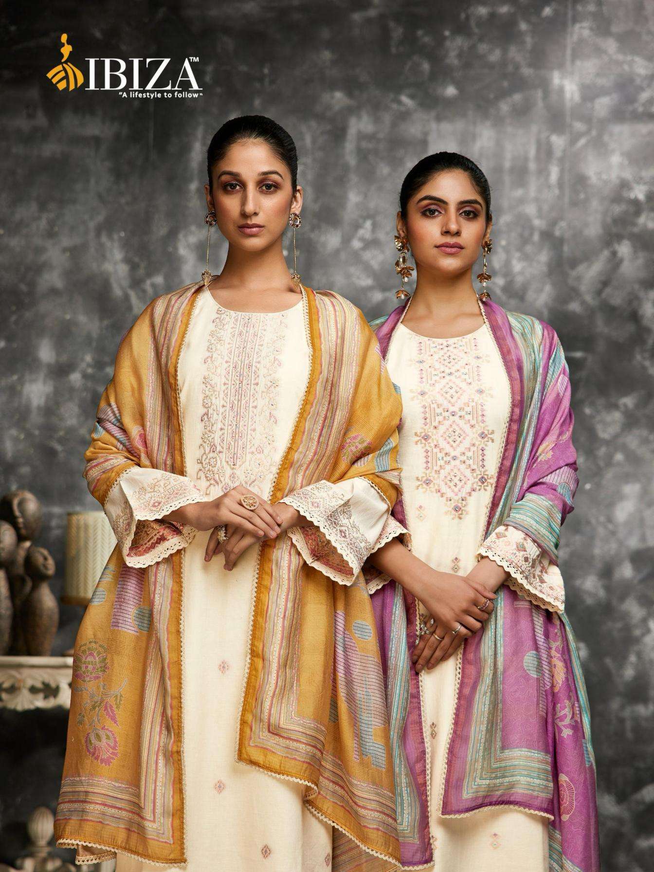 ibiza bosco vol 9 series 15828-15831 lawn cotton jacquard wholesale suit 