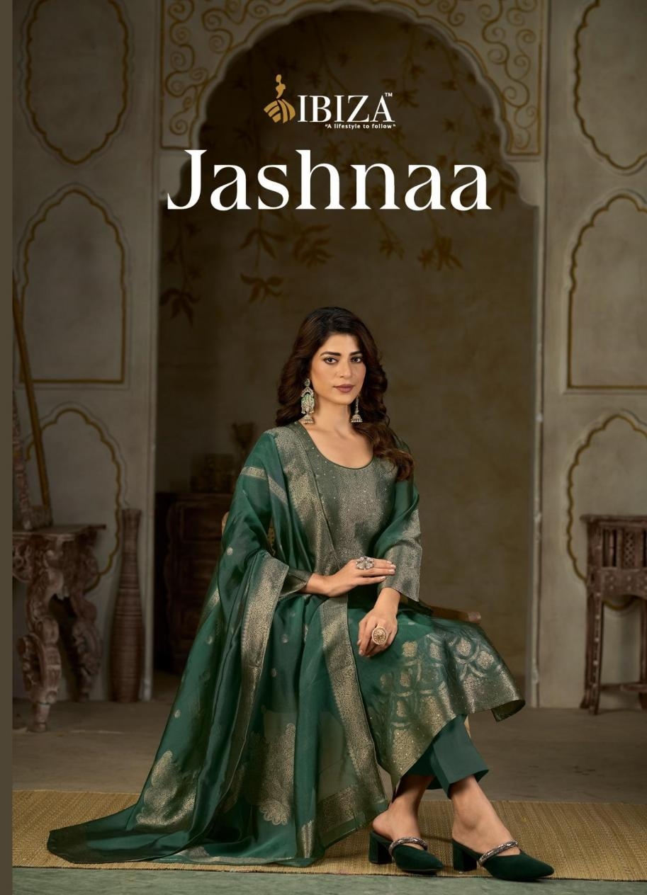 ibiza jashnaa series 2671-2674 banglory silk jacquard wholesale suit 