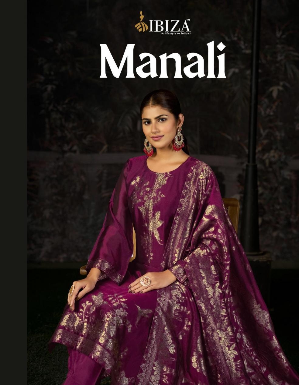 ibiza manali series 2601-2604 banglory silk jacquard wholesale suit