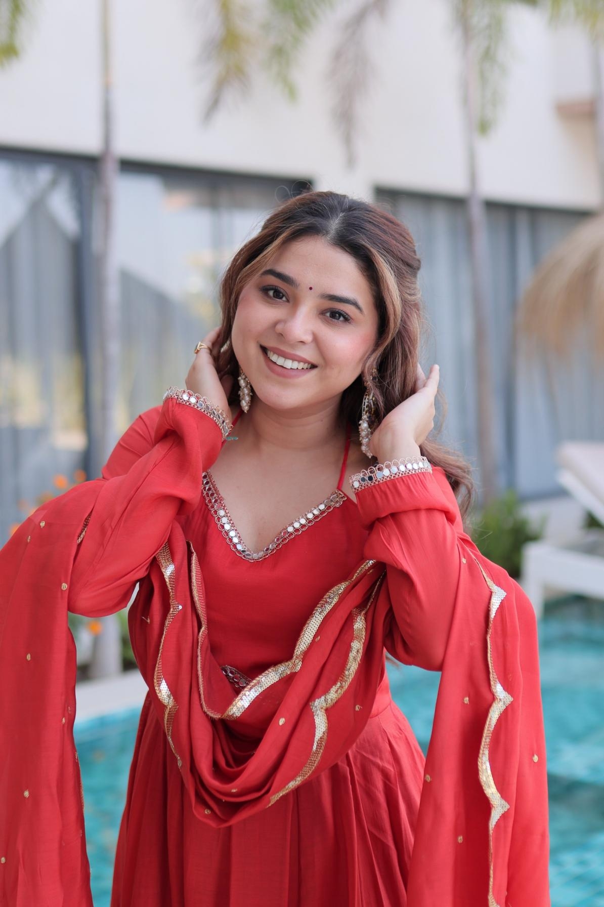 ka 1237 mul chanderi readymade stylish suit for womens