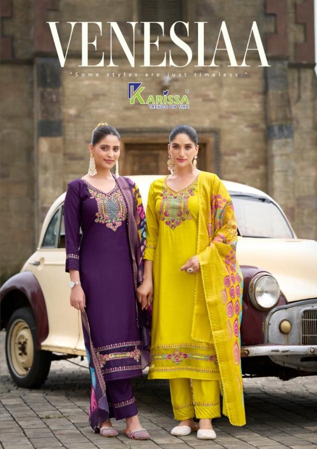 karissa venesiaa series 1001-1006 viscose weaving readymade suit 
