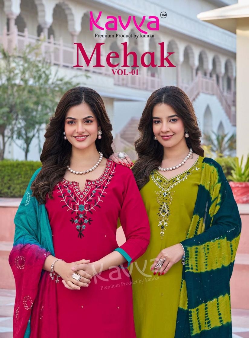 kavya mahek vol 1 series 1001-1010 roman silk readymade suit